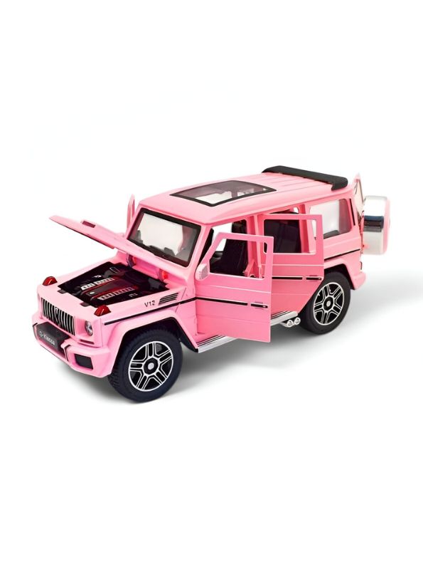 Mercedes Benz G63 Model Diecast Car Scale 1:24 - Pink - Acrylic Transparent Box.