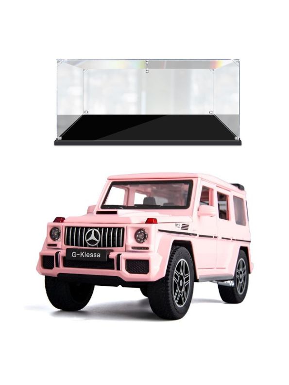 Mercedes Benz G63 Model Diecast Car Scale 1:24 - Pink - Acrylic Transparent Box.