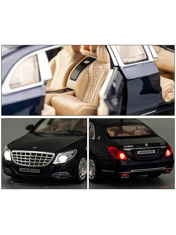 Mercedes Limousine Metal Diecast Model Car - Black - Big Size - Toyloft