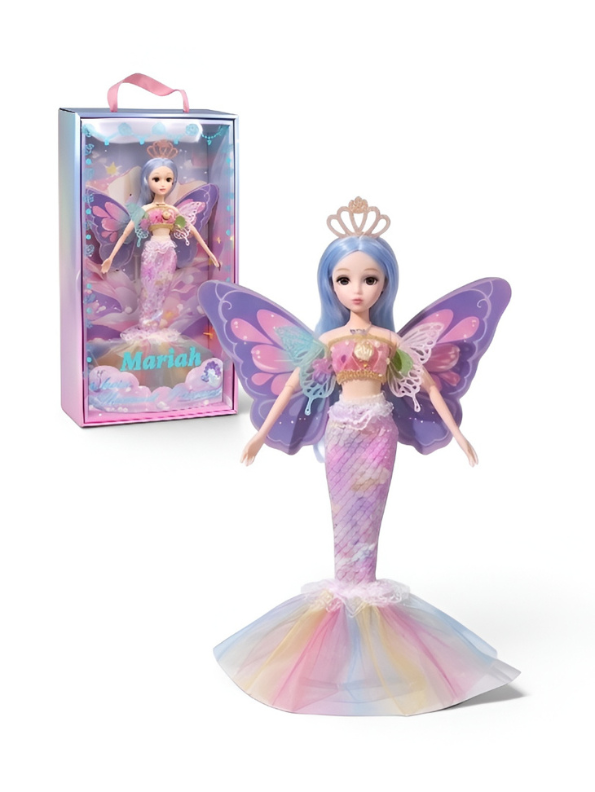 Mariah Fairy Mermaid Princess Fashion Doll - Pastel Rainbow Toy Gift for Kids NX13133