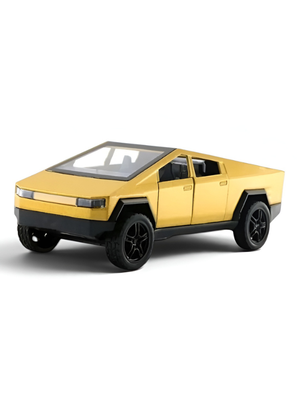 Metal Cyber Pickup Truck Toy – Friction Powered Pull-Back Alloy Car Model with Realistic Details LMI15425