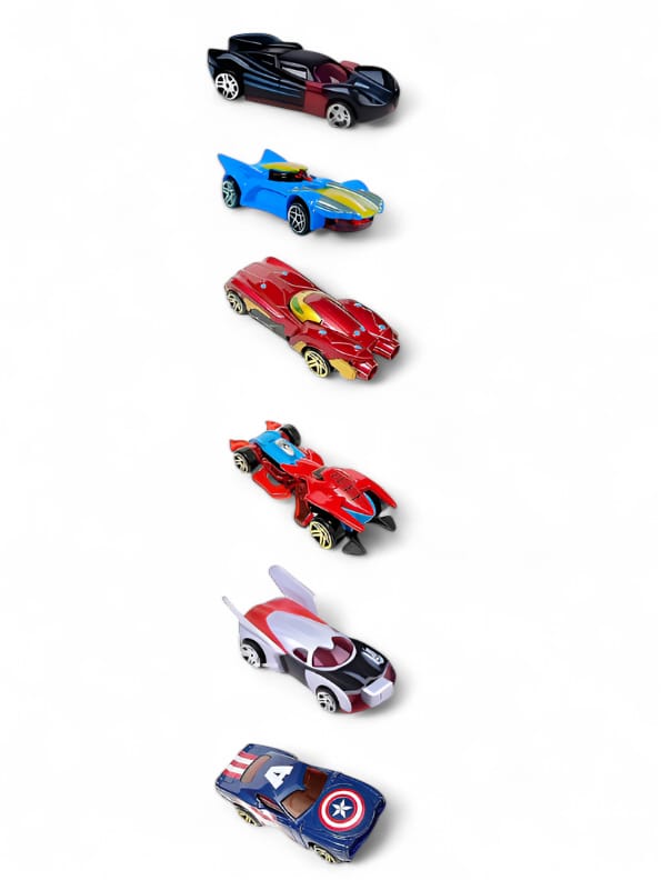 Metal Diecast Mini Car Set for Kids - 6 Avengers-Themed Cars (NX-N-24)