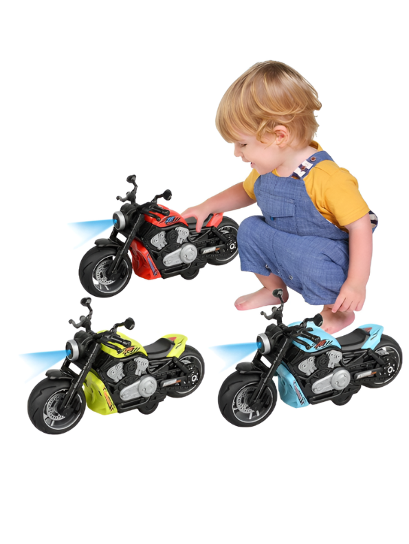 Metal Motorcycle Toy Bike with Realistic Lights & Sound Effects Turquoise TV6732.