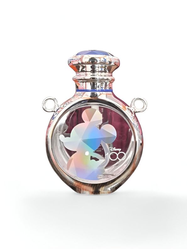 Mickey Mouse Diamond Plastic Water Bottle for Kids - 580ml, Neck Carry Strap, Leak-Proof & BPA-Free | Disney Character Bottle NOV7135.