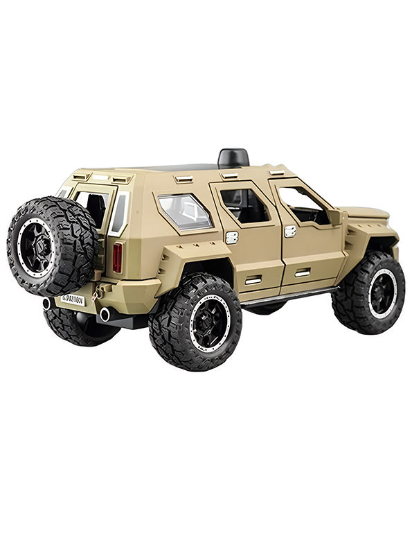 Military Metal Diecast Car - Green - Large Size (L3-148) - Toyloft