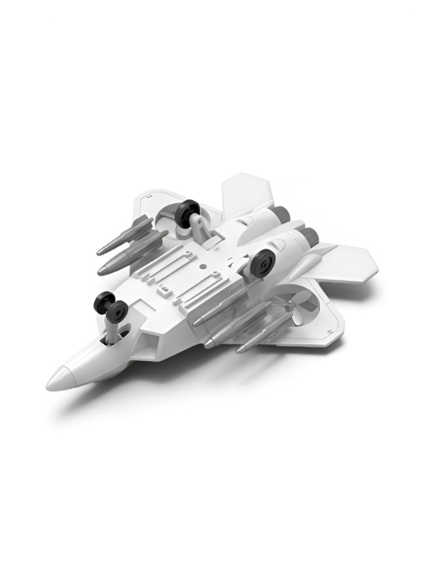 Tactical Fighter Jet Diecast Model Toy Airplane – Grey Camouflage Toy For Kids LMI15528