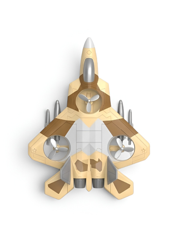 Tactical Fighter Jet Diecast Model Toy Airplane – Yellow Camouflage Toy For Kids LMI15528