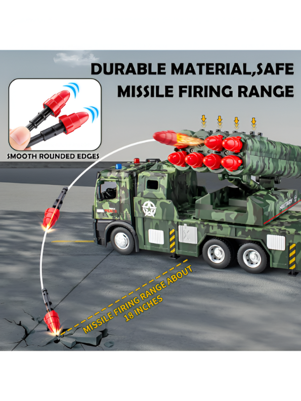 Military Missile Truck – Heavy Alloy Multi-Barrel Gun Vehicle for Defense Operations LMI15679.