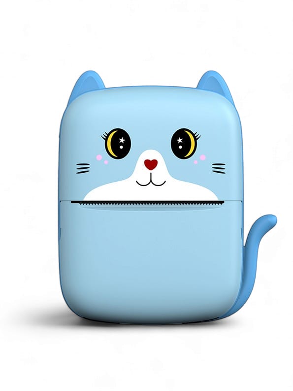 Cute Cat Mini Portable Pocket Printer - Blue - Toyloft