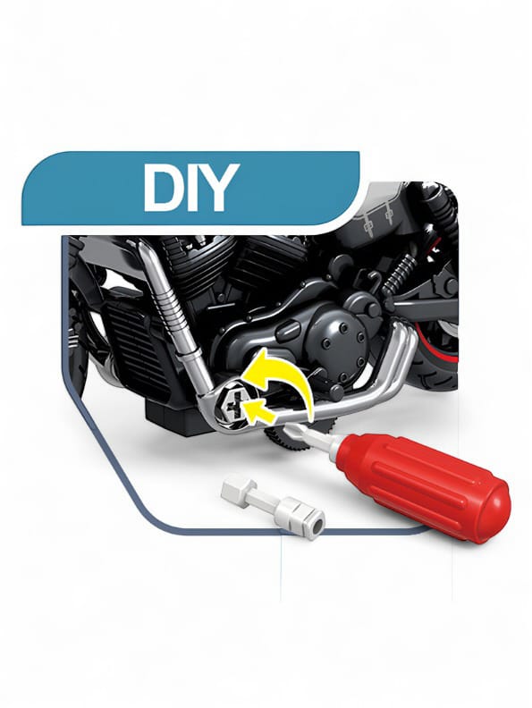 Mini Motor Bike Toy - Blue (MD-N-24) | Compact Diecast Motorcycle Model for Kids & Collectors