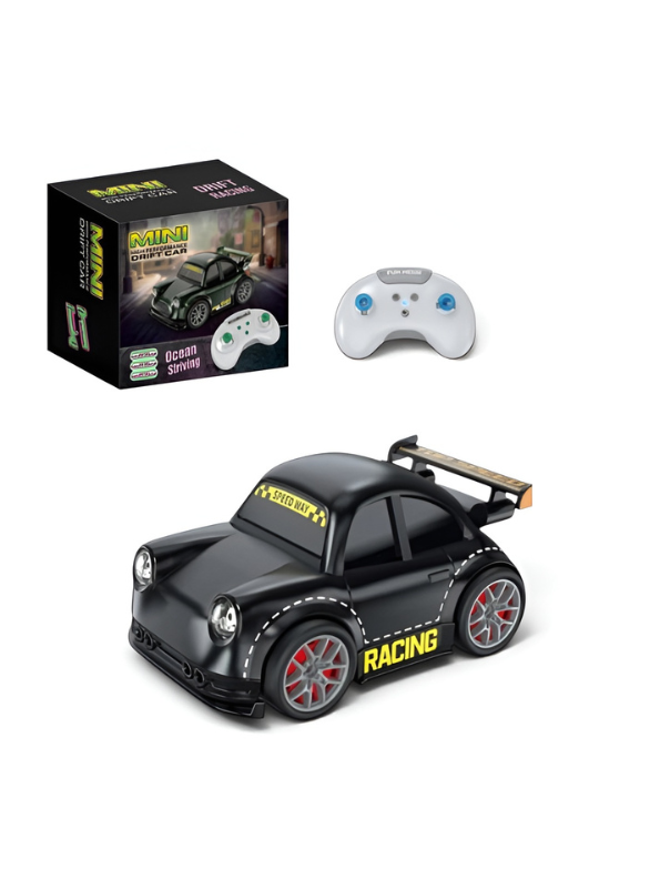 Mini RC Drift Racing Car with LED Headlights – 2.4GHz Remote Control Pocket Sports Car Toy with Drifting Action MD558