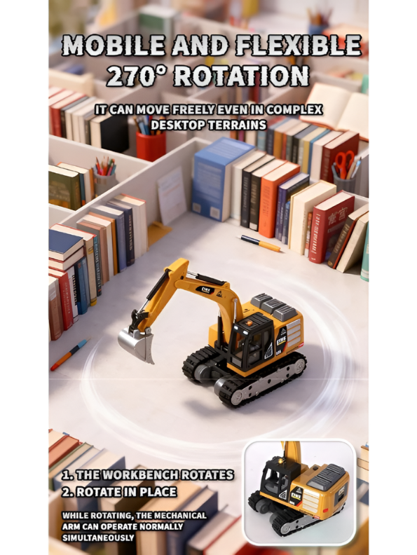 Mini RC Excavator Toy | 2.4G & App Control Pocket Construction Truck TV7309