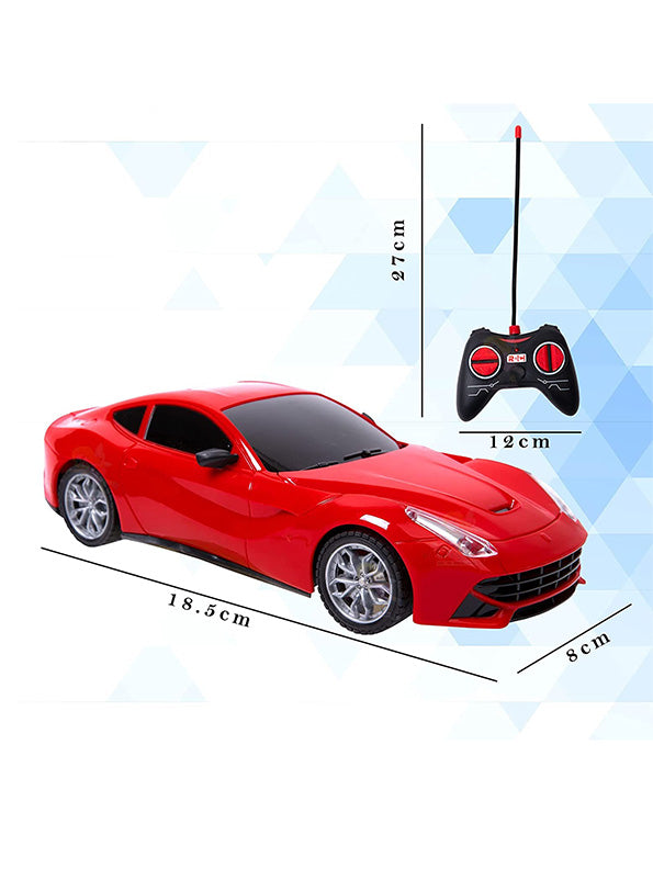Mini Racing 4 Channel Radio Control Remote Control Car - Red (L-43) - Toyloft