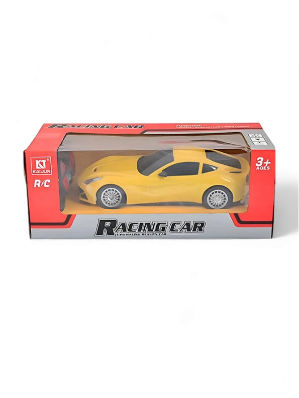 Mini Racing 4 Channel Radio Control Remote Control Car - Yellow (L-43) - Toyloft