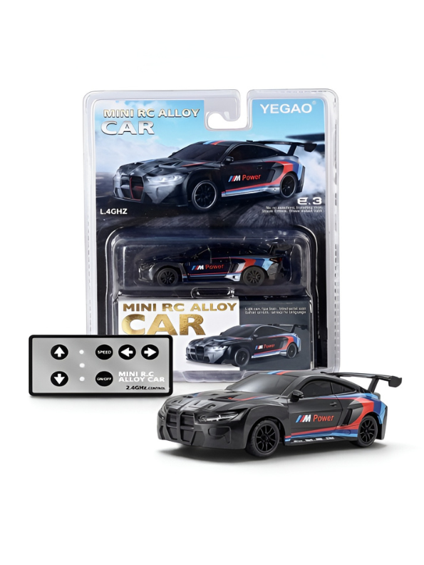 Mini BMW Remote Control Alloy Car 1:64 Scale– 2.4GHz Pocket-Sized Micro RC Racing Car MD591
