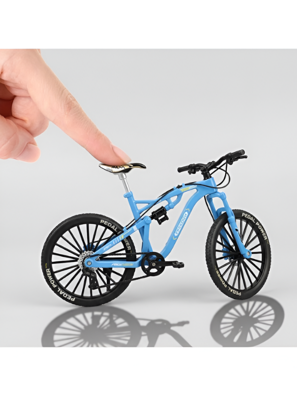 Miniature 1:8 Scale Diecast Alloy Mountain Bike Toy Model – Premium Collectible Showpiece (Blue) TV7264