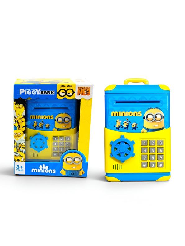 Minions Digital Piggy Bank with Password Lock & Auto Money Scroll | ATM Savings Box LMI10365.
