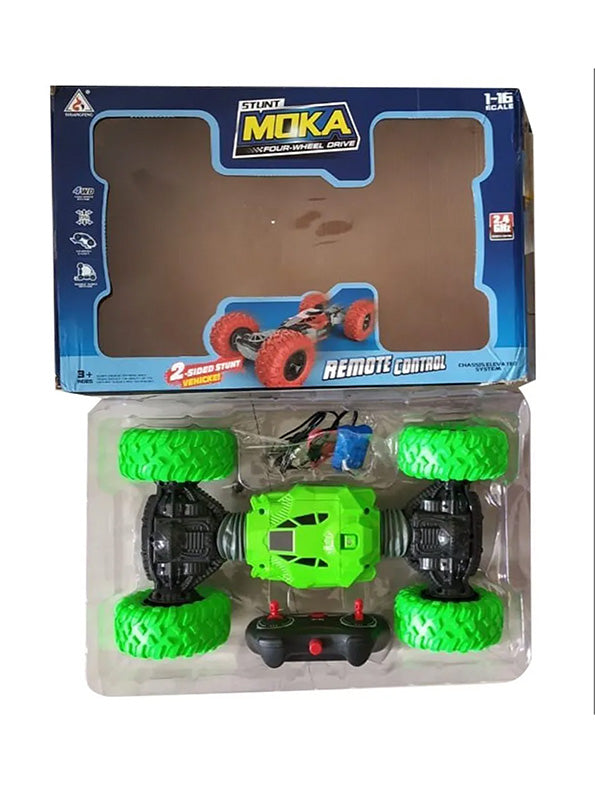 Moka Monster Remote Control Stunt Car - Green (L12-52) - Toyloft