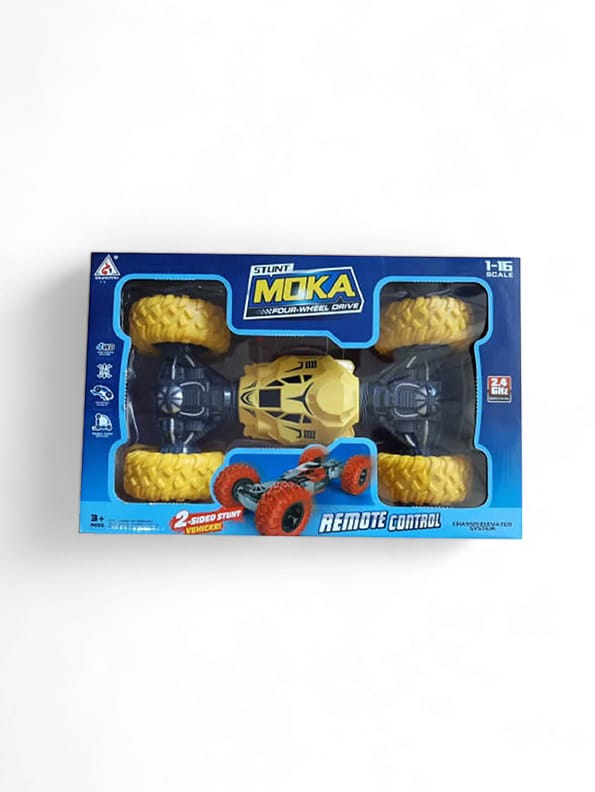 Moka Monster Remote Control Stunt Car - Yellow (L12-52) - Toyloft