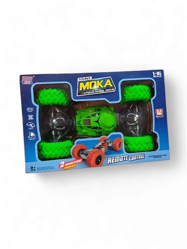 Moka Monster Remote Control Stunt Car - Green (L12-52) - Toyloft