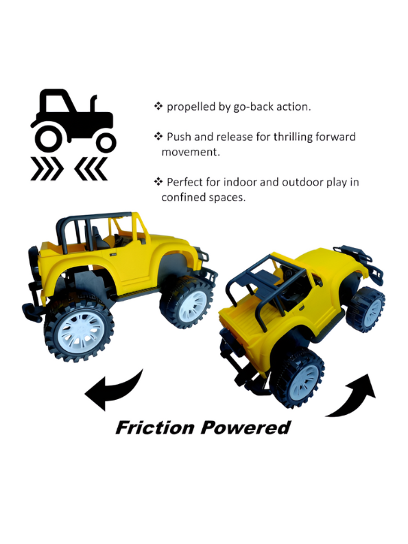 Monster Truck Toys Pack of 3 – Friction Powered Off-Road Jeep Vehicles LMI9233.