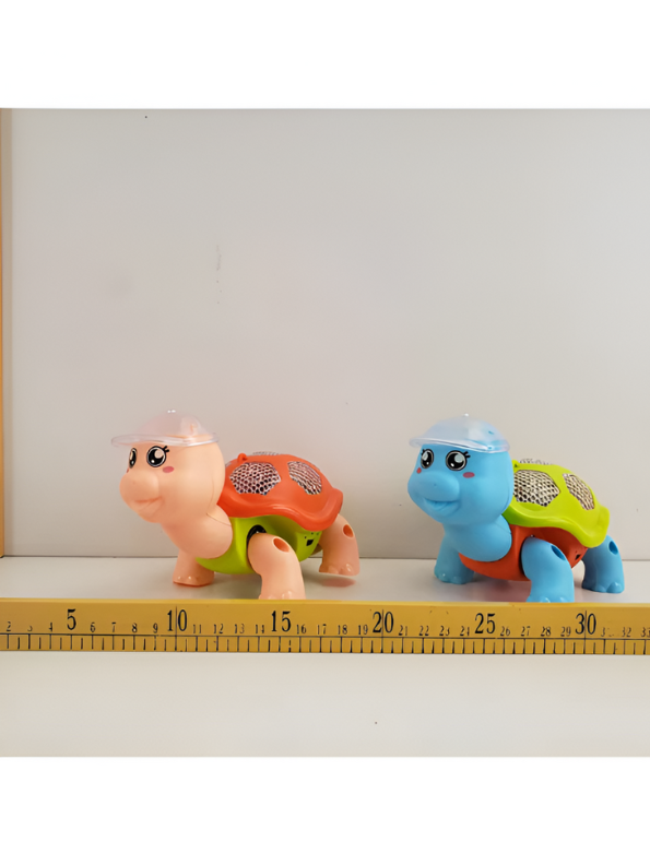 Mr. Tortoise – Electric Reptile Walking Tortoise Toy for Toddlers | Light-Up Shell, Music & Movement Toy Peach LMI15047.