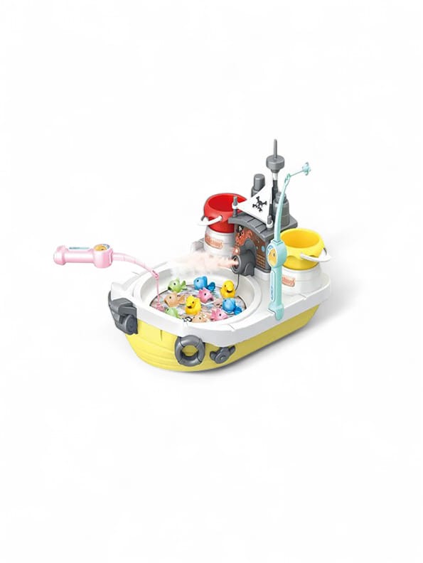 Multifunction Fishing Boat Toy for Kids - Yellow | Interactive Play - Model NX-N-24