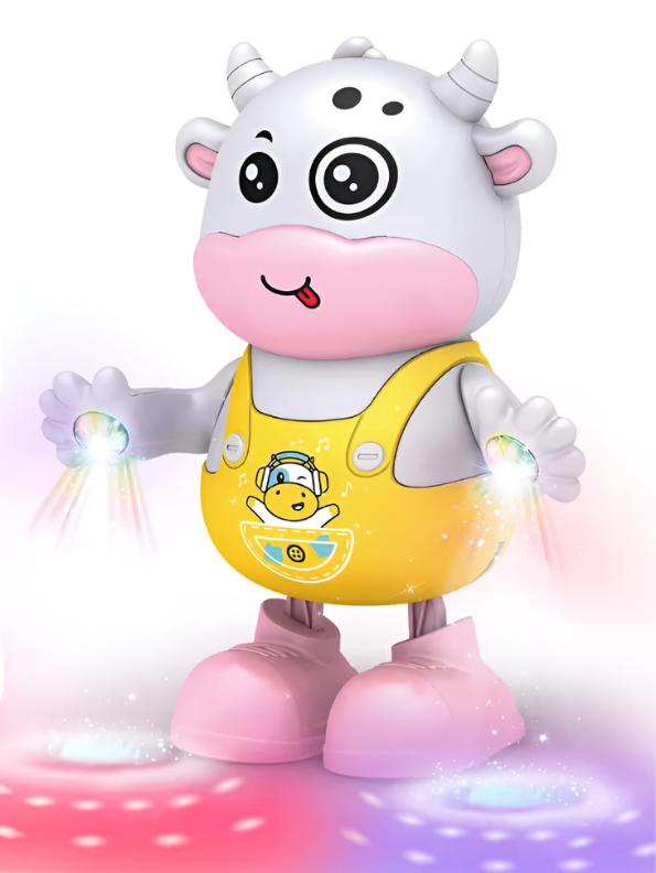 Musical Dancing Cow Toy with LED Lights & Swinging Hands LMI15080.
