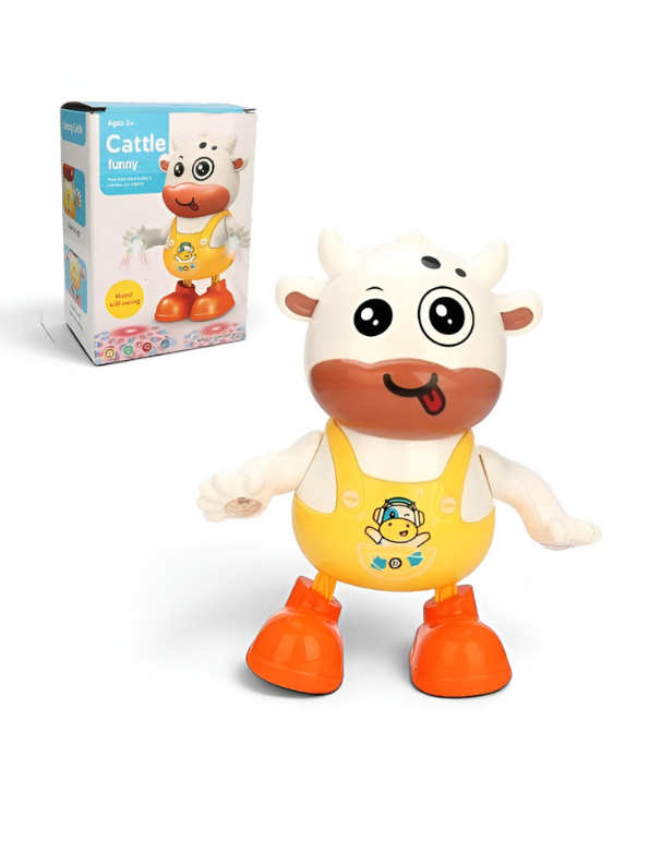 Musical Dancing Cow Toy with LED Lights & Swinging Hands LMI15080.