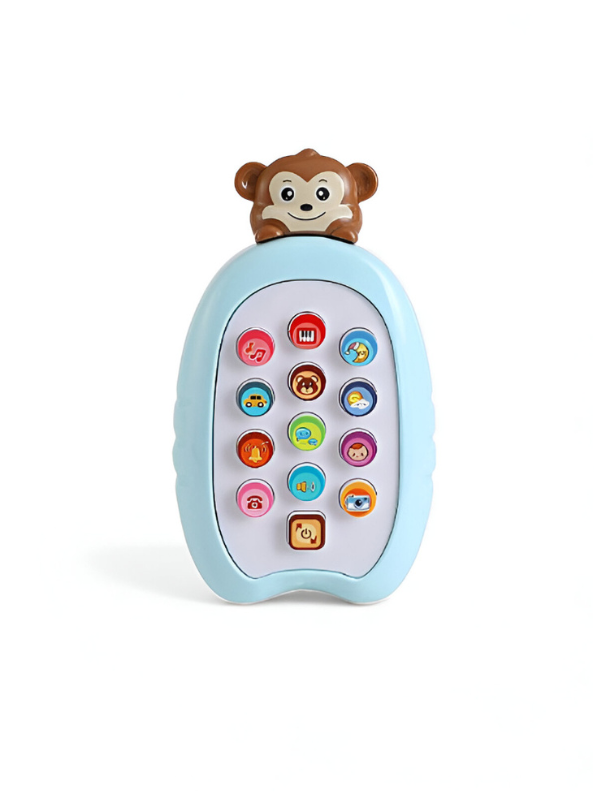 Musical Monkey Baby Phone Toy with Lights & Sounds – Educational Learning Toy for Infants & Toddlers | Interactive Pretend Play Phone for Babies LMI15694.