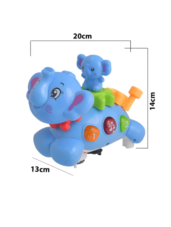 Musical Walking Elephant Toy – Light-Up Gears, Educational Baby & Toddler Learning Toy LMI15945.