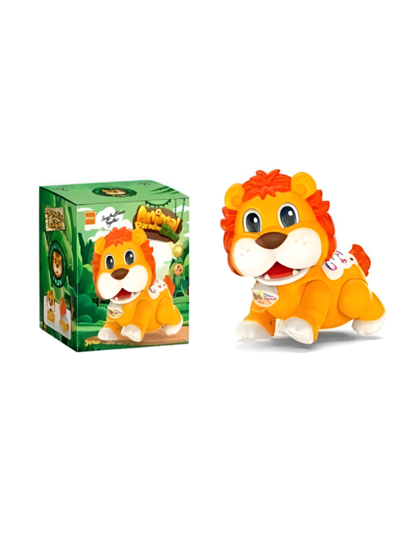 Musical Walking Lion Toy – LED Lights, Tail Wagging & Crawling Fun TV5158.