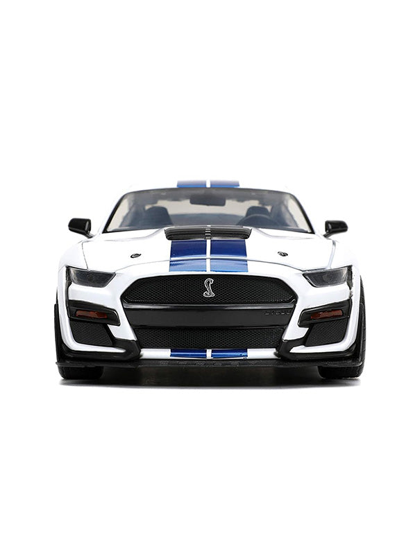 Mustang Shelby GT 500 Metal Model Diecast Car - White Scale 1:32 (T-M-15) - Toyloft