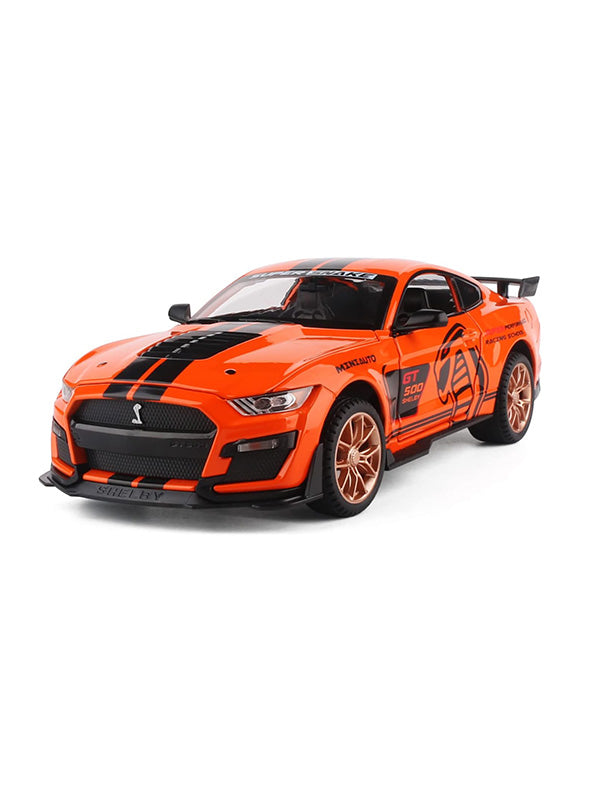 Mustang Shelby Cobra GT 500 Metal Model Diecast Car Scale 1:32 - Orange (S) - Toyloft