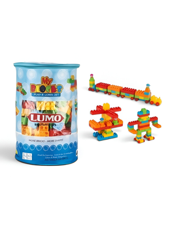 My Blocks 170-Piece Play & Learn Building Set – Educational Colorful Bricks for Kids LMI8256.
