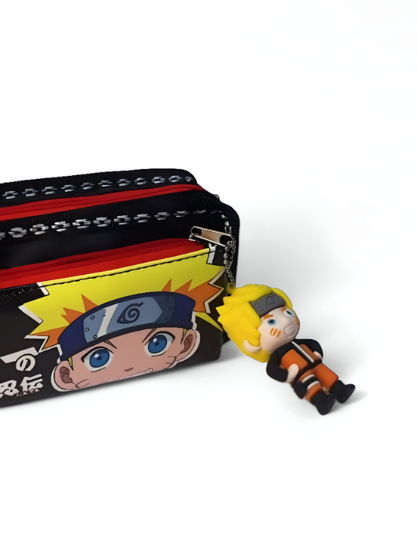 Naruto Anime Pencil Pouch | Kakashi, Naruto & Sasuke Themed Pen Case | Japanese Manga Stationery Organizer Gift NOVHBC-188990.