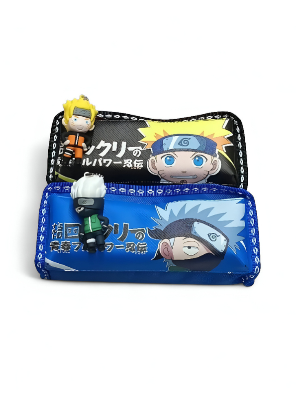 Naruto Anime Pencil Pouch | Kakashi, Naruto & Sasuke Themed Pen Case | Japanese Manga Stationery Organizer Gift NOVHBC-188990.