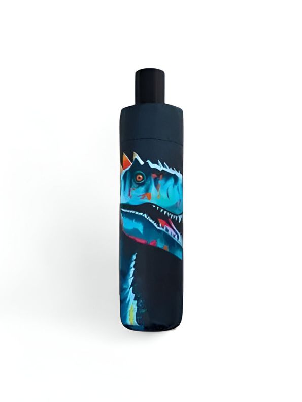 NeoRex – 50cm Dinosaur Print Umbrella with Neon Lightning Design | Fun & Colorful Kids Umbrella NOV9931.