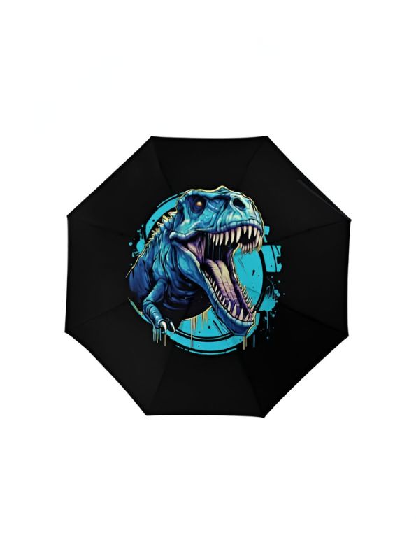NeoRex – 50cm Dinosaur Print Umbrella with Neon Lightning Design | Fun & Colorful Kids Umbrella NOV9931.