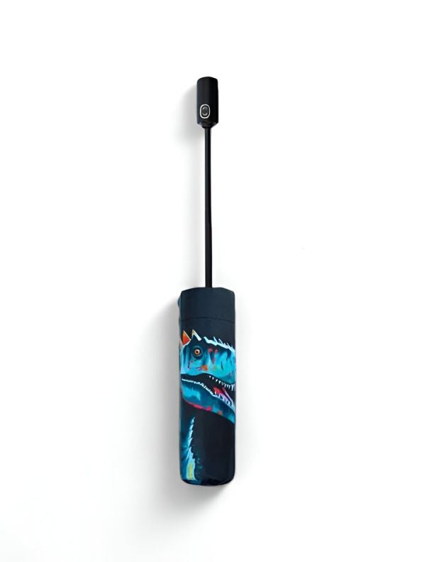 NeoRex – 50cm Dinosaur Print Umbrella with Neon Lightning Design | Fun & Colorful Kids Umbrella NOV9931.