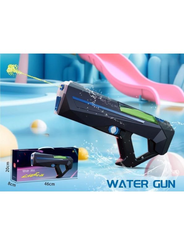 Obsidian Black - Cybergun NeonSoak - Electric Water Gun Pichkari – High-Power LED Glow Spray, Waterproof, Large Tank, 500mAh Battery – Best Holi Blaster for Kids & Adults