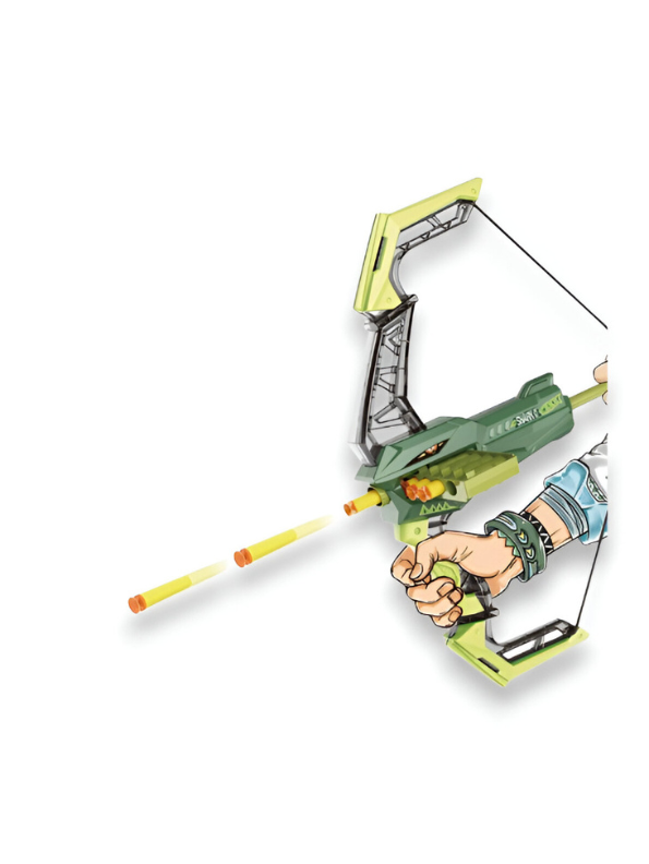 Nerf Toy Gun with Soft Bullets & Archer Bow with Arrow Toy Set – Kids Target Practice Foam Dart Shooting Game LMI14545.