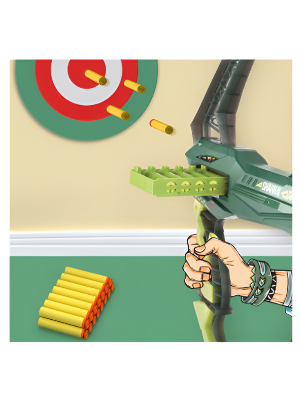 Nerf Toy Gun with Soft Bullets & Archer Bow with Arrow Toy Set – Kids Target Practice Foam Dart Shooting Game LMI14545.