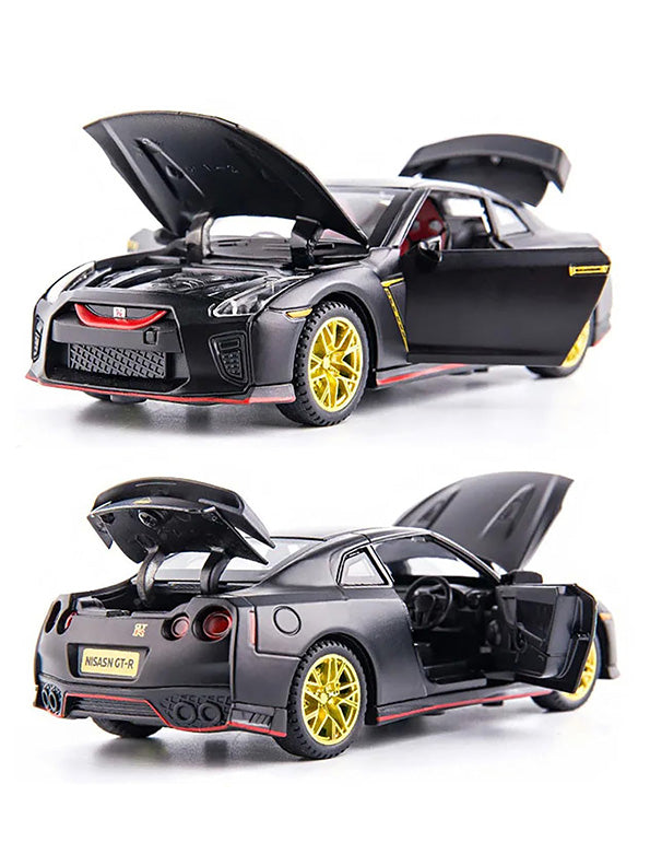 Nissan GTR R35 Metal Model Diecast Car - Black Scale 1:32 (T-M-15) - Toyloft