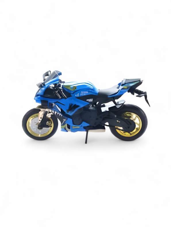 Nitro Blue Die-Cast Motorcycle Toy – Collectible & Durable Bike for Kids & Adults TV5735.
