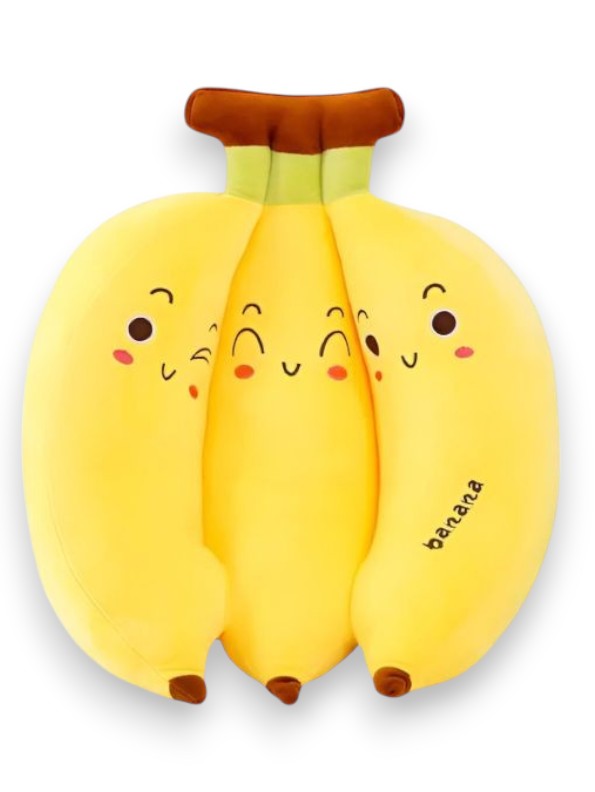 SoftNana Plush Cushion – Adorable Banana-Shaped Soft Cotton Pillow for Kids & Home Décor - MS14453