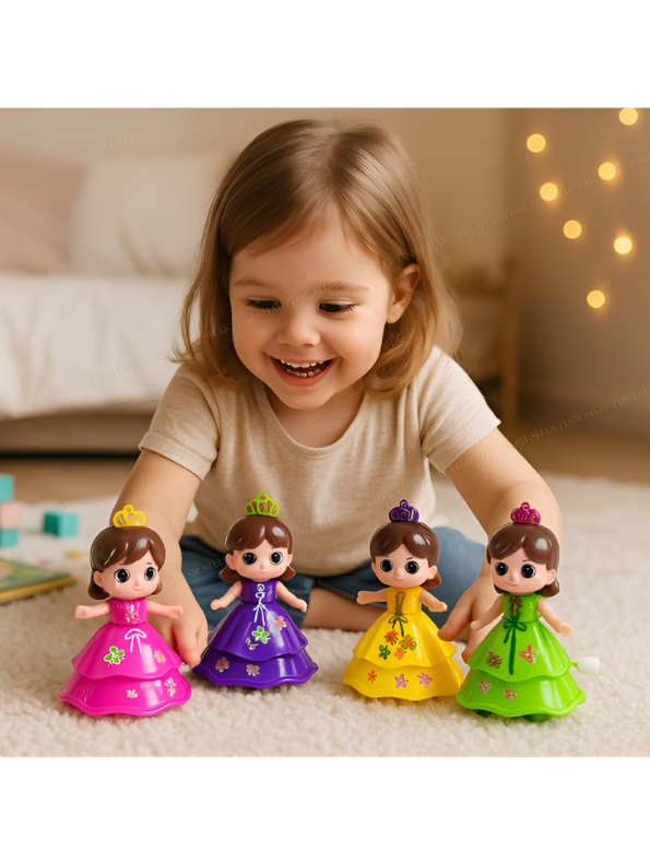 Pack of 4 Dancing Princess Wind-Up Toys LMI13018.