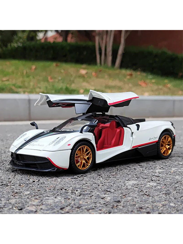 Pagani Huayra Racing Car Meta Model Diecast Scale 1:24 - White (S) - Toyloft
