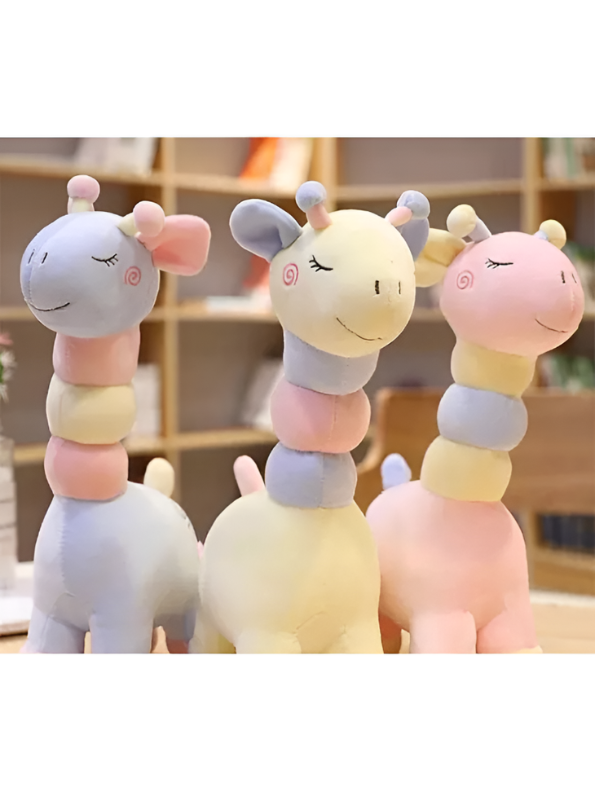 Pastel Giraffe Plush Toy – Soft Long Neck Stuffed Giraffe Doll Yellow ST9078.