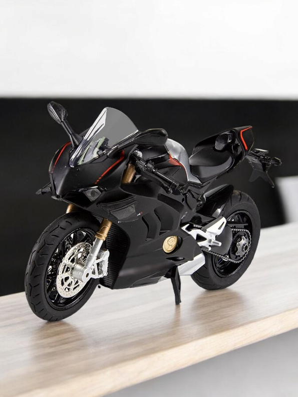 Ducati Panigale V4 1:12 Scale Diecast Model Bike in Red - Premium Acrylic Display Box Included - Toyloft